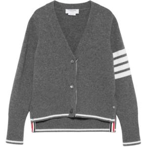 Кардиган вязка интарсия geese 4 bar THOM BROWNE, серый