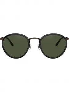 Солнцезащитные очки в круглой оправе GIORGIO ARMANI, черный