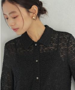 Блузка из тюля с цветочным принтом Suite, цвет Black [005]