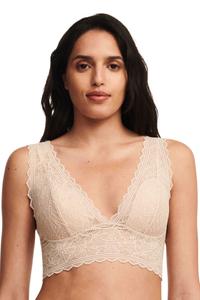 Бюстгальтер без косточек из мягкого кружева с цветочным мотивом Chantelle, белый