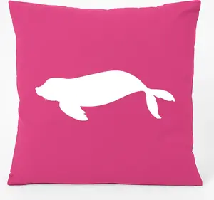 Подушка Huuraa Couch Silhouette, подарочная, 40x40 см, с хлопковым наполнителем цвета фуксии, сувенирная Hellweg Druckerei