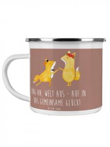 Кружка для помолвки с надписью С днем рождения в пастельно-коричневых тонах Mr. & Mrs. Panda