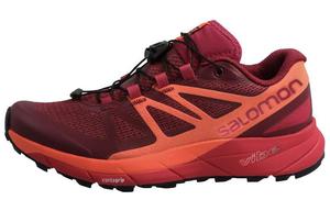 SALOMON Женские противоскользящие износостойкие дышащие низкие уличные кроссовки Sense Ride 4 красного апельсинового цвета