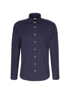 Рубашка на пуговицах классического кроя SEIDENSTICKER, темно-синий