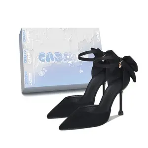 CAZXXO Стройные каблуки на высоком каблуке женские черные, цвет Black[High-Quality Upgraded-Box Included]