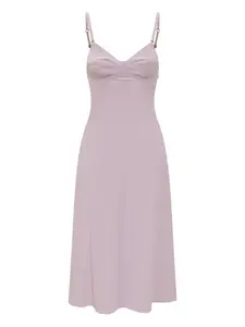 Платье миди со шнуровкой Elisabetta Franchi, розовый