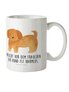 Детская кружка с рисунком пушистой собаки и надписью белого цвета Mr. & Mrs. Panda