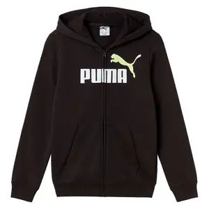 Толстовка Puma Ess 2 Color Big Logo на молнии, черный