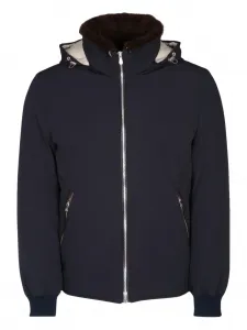 Утепленная куртка с капюшоном Brunello Cucinelli, синий