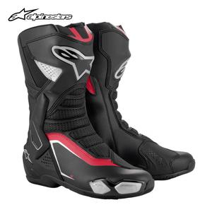 ALPINESTARS PROTECTS Мотоциклетные ботинки Star SMX-6 V3 для трека, черные серебристые красные, размер 48