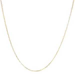 Ожерелье-скрепка унисекс из цельного золота 14 карат толщиной 1,5 мм Haus Of Brilliance, Yellow | 18