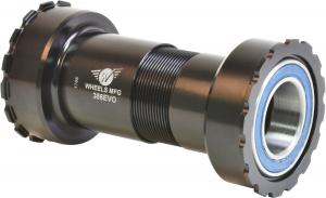 386EVO Нижний кронштейн с резьбой вместе с подшипниками ABEC-3 для кривошипных шпинделей SRAM GXP 22/24 мм Wheels Manufacturing, черный