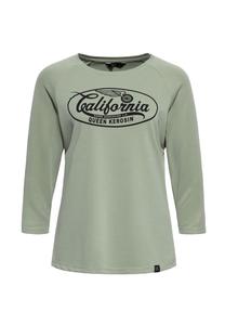 Рубашка с рукавом 3/4 с высоким содержанием модала Калифорния QUEEN KEROSIN, зеленый