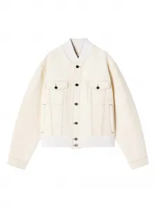 Куртка в рубчик с нагрудными карманами Lanvin, бежевый