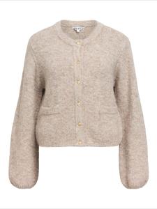 Вязаный кардиган OBJECT OBJSaggia, Mottled Beige