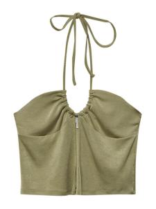 Топ Pull&Bear, оливковый