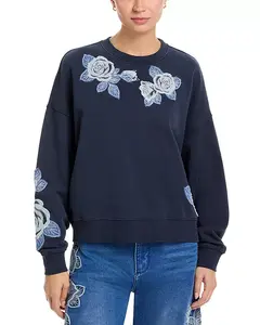 Толстовка с вышитыми розами "Тедди" Driftwood, синий