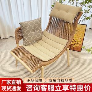 Purple Leaf Кресло-качалка из ротанга tanhua с подушкой