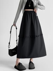 Длинная юбка с оборками и рюшами, женская юбка Doux Belle, цвет Gray