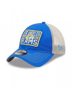 Мужская кепка Royal, натуральный цвет Los Angeles Rams Devoted Trucker 9TWENTY Snapback New Era, синий