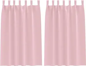 Плотные шторы с кольцами, 2 шт., нежно-розовые, 175 x 140 см vidaXL