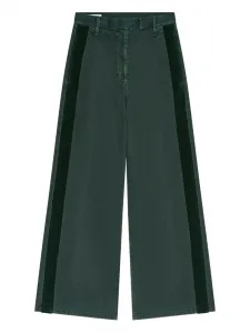 Джинсы с лампасами Dries Van Noten, зеленый