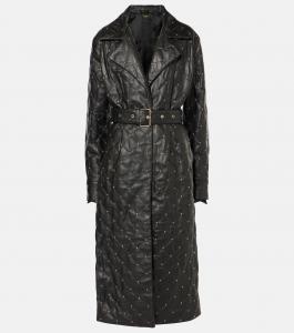 Украшенное кожаное пальто Dodo Bar Or, черный