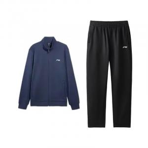 Мужской повседневный спортивный комплект от Li Ning (2 предмета)., night navigation синий top+черный pants