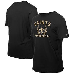 Мужская черная футболка new orleans saints 2025 nfl draft New Era