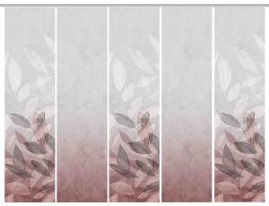 Раздвижная штора twentyfour Abbe, полиэстер - бордо - 60 x 245 см - набор из 5 штук