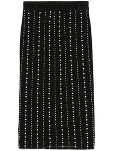 Versace Jeans Couture юбка миди с искусственным жемчугом, черный