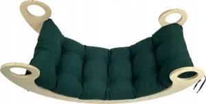Подушка-качалка Монтессори, темно-зеленая, размер S 85x40x8 см - Эргономичная игрушка для детей от 6 месяцев, подходит для мальчиков и девочек. Pracownia Artystyczna Klasyk