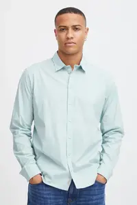 Рубашка с длинными рукавами из смесового материала "BLEND BHBoxwell", синий