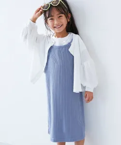 Комплект из платья-майки в рубчик и футболки с коротким рукавом, весна/лето 2015 Devirock, цвет Soft Blue