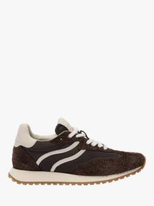 Eden Suede Lace Up Runner Trainers Russell & Bromley, Brown