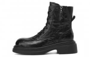 Rosa Bianca Черные женские короткие ботинки Мартин высотой 5 см, цвет Black