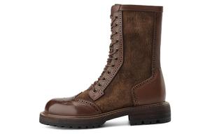 Rosa Bianca Рабочие ботинки Мартин женские 5 см коричневые с кожаной стелькой, цвет Brown (Cow Leather Insole)