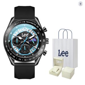 Lee Часы Wrist Watch Quartz Movement Silicone Strap Black Dial Men's Watch Node Holiday Classic Box, 69LEF-M470P1DB-1SSY-LH