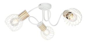 Потолочный светильник Globo Lighting, белый металл, имитация дерева, белый металл, ø: 600 мм, В: 240 мм, без 3x E27 40 Вт 230 В, черный