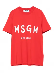 Футболка с логотипом MSGM, красный