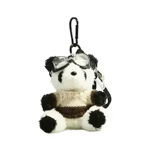 Милая плюшевая подвеска в виде панды 10 см ZOCO, Space Mirror Milk Coffee Sweater Bear