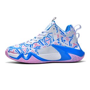 Баскетбольные кроссовки среднего размера с противоскользящей подошвой, мужские Wooden Rabbit, White Pink