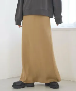 Атласная юбка А-силуэта Coen, цвет Beige