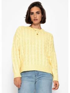 Желтый свитер с косичной вязкой SASSYCLASSY