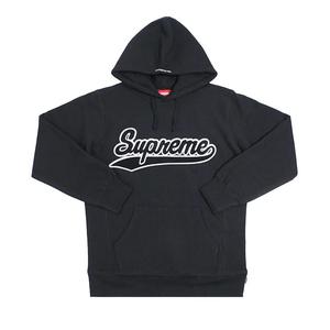 Толстовка Supreme Chenille Script Hooded Sweatshirt 'Black', черный