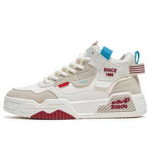 M.M Party Амортизирующие нескользящие износостойкие устойчивые увеличивающие рост мидтоп кеды мужские бежевый хаки, цвет Beige Khaki