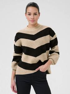 Джемпер Verana с шевронными полосками KAFFE, Grey/Black