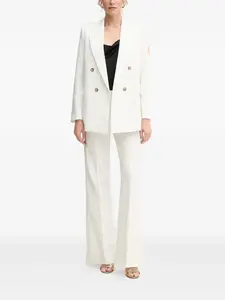 Блейзер с нашивкой-логотипом в тонкую полоску Ermanno Scervino, белый