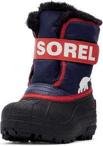SOREL - Детские зимние ботинки Snow Commander для детей, Toddler (1-4 Years) Nocturnal, Sail Red