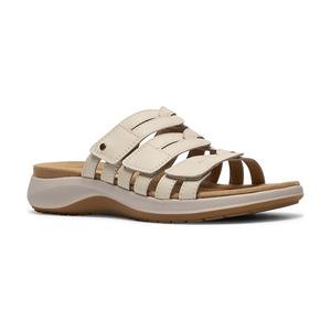 Женские кожаные сандалии Maelynn Abby Clarks, Cream Leather